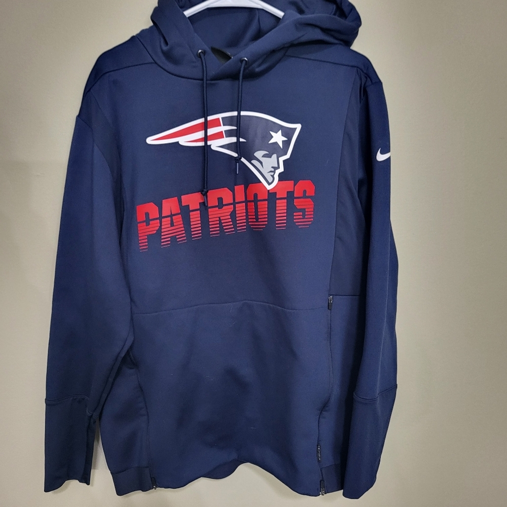 Nike NFL New England Patriots OnField Hoodie Pullover Sweatshirt Size XL